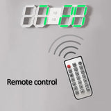 Relógio de Parede LED 3D Inteligente com Controle Remoto